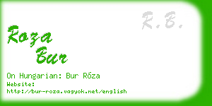 roza bur business card